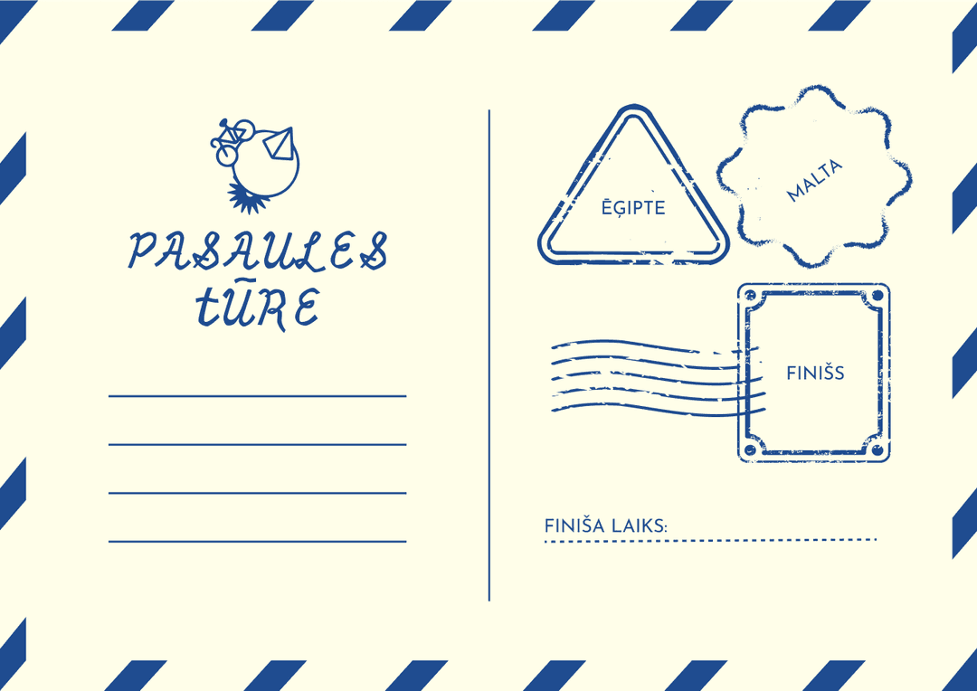 Pasaules Tūre Postcard