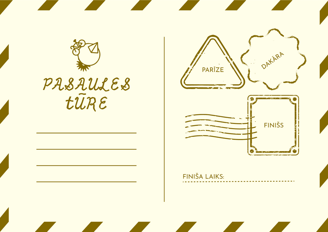 Pasaules Tūre Postcard